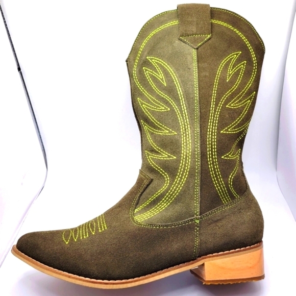 SILVIA COBOS Rodeo Green Boots - Picture 8 of 13